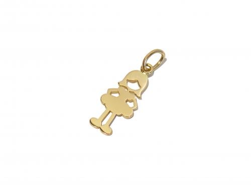 Pingente Menina de Saia Ouro 18k