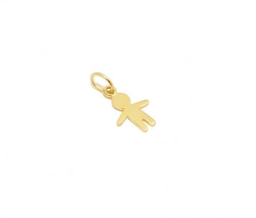 Pingente Menino 8mm Ouro 18k