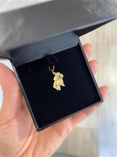 Pingente Poodle Personalizado Ouro 18k