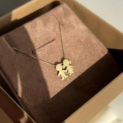 Colar Casal Filhos 1cm Ouro 18k no estojo
