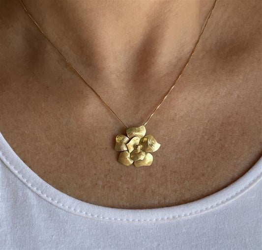 Pingente Flor Ouro 18K