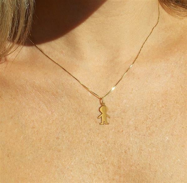 Pingente Menino Ouro 18k