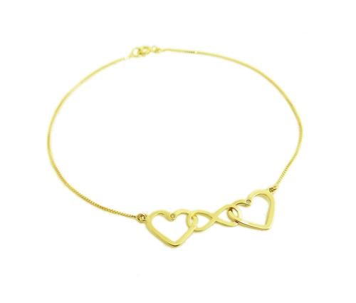 Pulseira Amor Infinito Ouro 18k e Diamantes