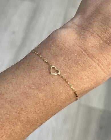 Pulseira Coração Ouro 18k