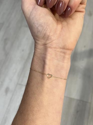 Pulseira Coração Ouro 18k