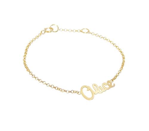 Pulseira Infantil Nome Ouro 18K