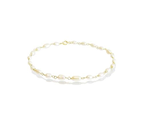 Pulseira ouro 18k com pérolas