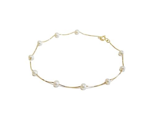 Pulseira Pérolas Ouro 18k