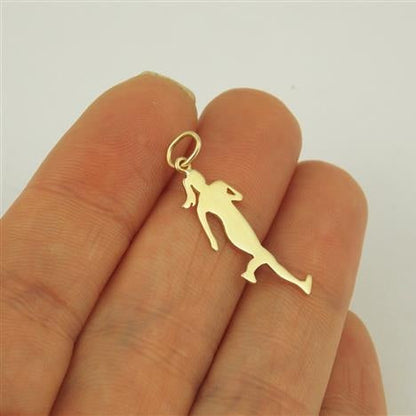 Pingente Corredora Ouro 18k