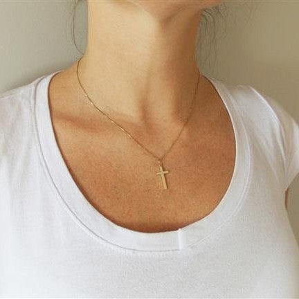 Pingente Cruz com Brilhante Ouro 18k