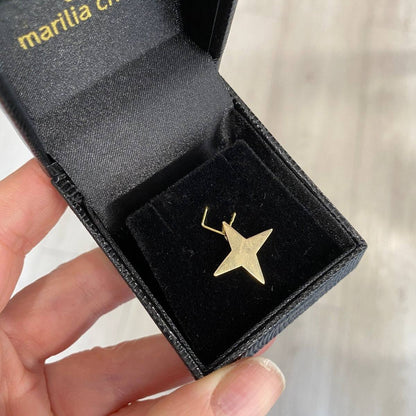 Pingente Estrela 4 Pontas Ouro 18k