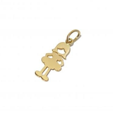 Pingente Menina de Saia Ouro 18k