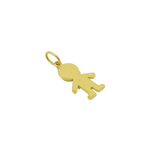 Pingente Menino Ouro 18k em fundo branco