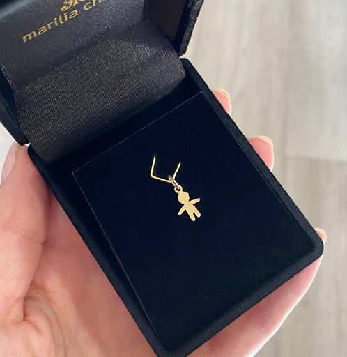 Pingente Menino Ouro 18k 8mm