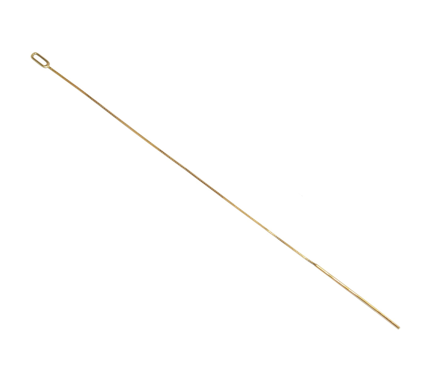 Pingente colar corrente e palito ouro 18k em fundo branco