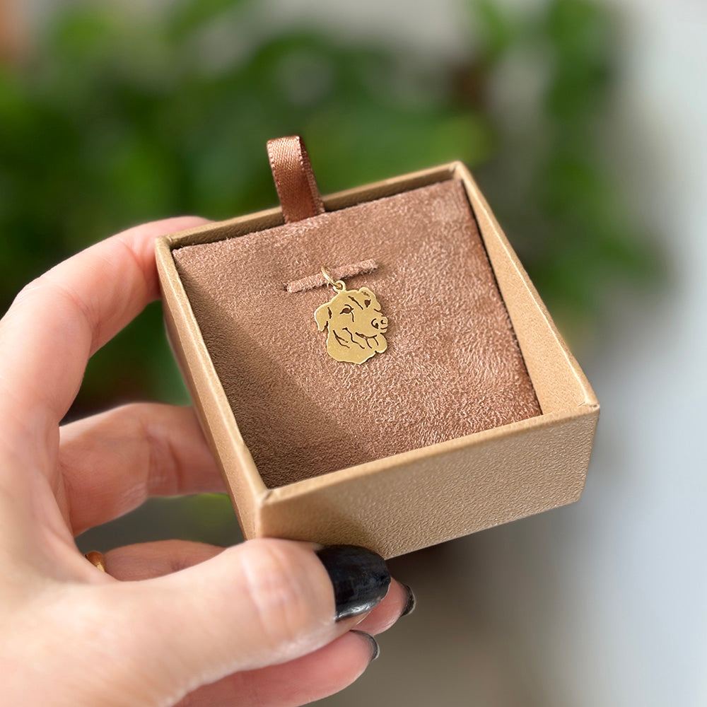 Pingente Pet Vira Lata Ouro 18K