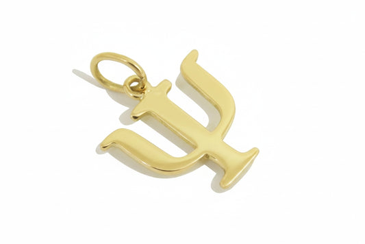 Pingente Psicologia Ouro 18k em fundo branco
