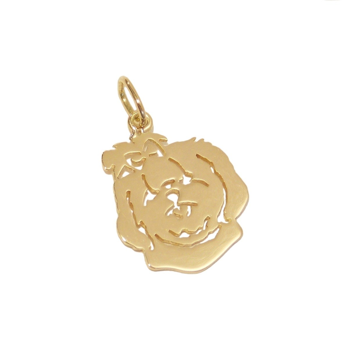 Pingente Shih Tzu Ouro 18k em fundo branco