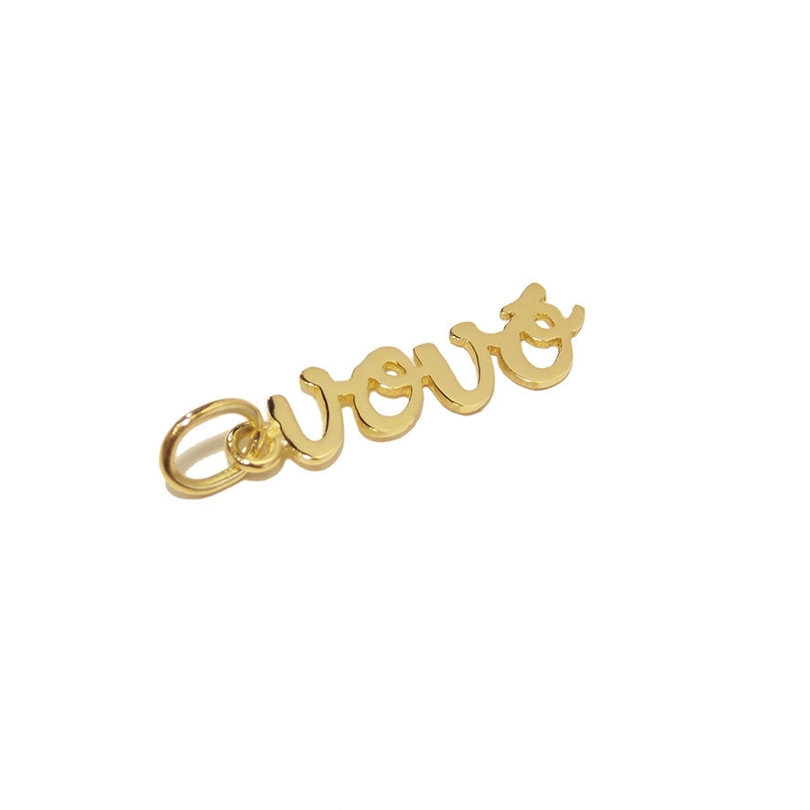Pingente Palavra Vovó Ouro 18k