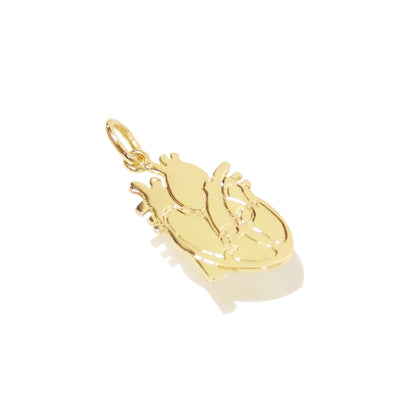 Pingente Coração Órgão Ouro 18k