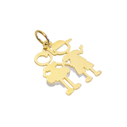 Pingente Casal de Filhos Ouro 18k