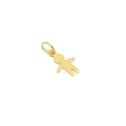 Pingente Menino Ouro 18k 8mm em fundo branco
