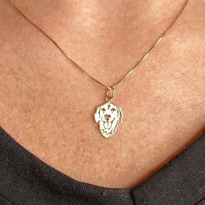 Pingente Golden Retriever Ouro 18k