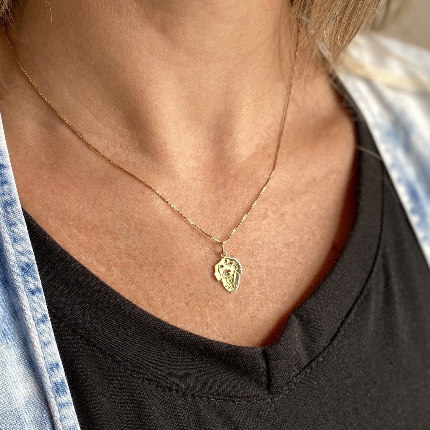 Pingente Pet Golden Retriever Ouro 18k