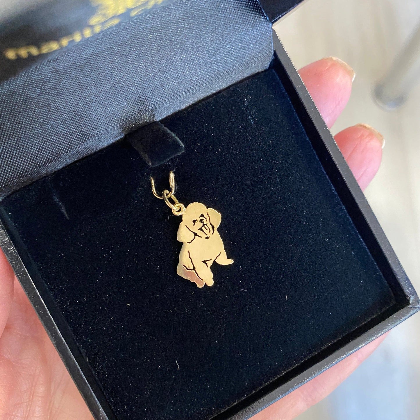 Pingente Poodle Personalizado Ouro 18k
