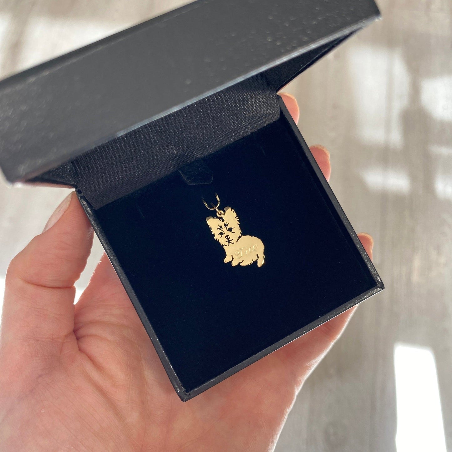 Pingente Yorkshire Nome Ouro 18K