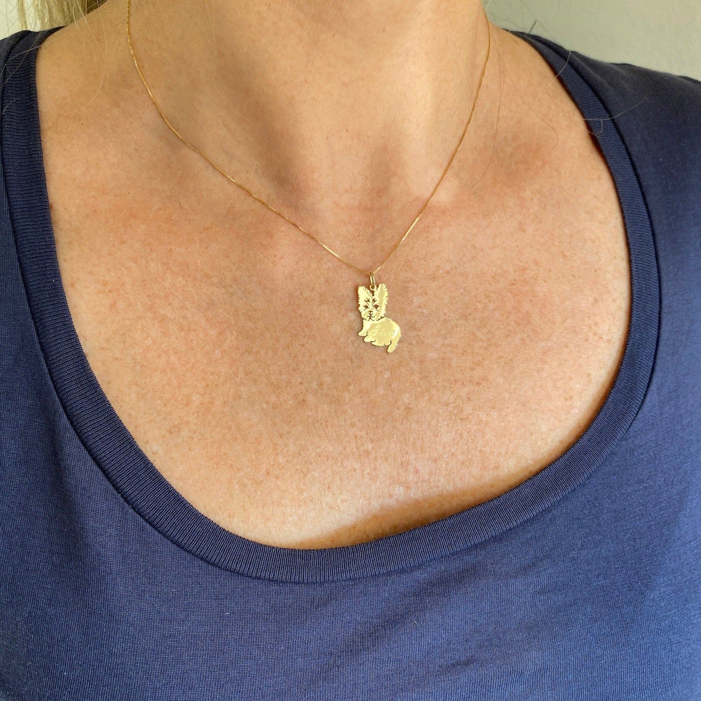 Pingente Yorkshire Nome Ouro 18K