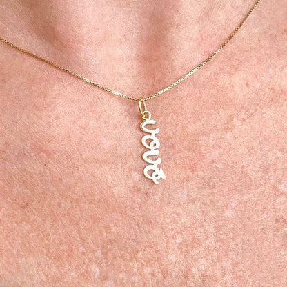 Pingente Palavra Vovó Ouro 18k