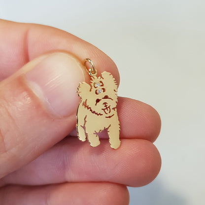 Pingente Yorkshire Ouro 18K Diamantes