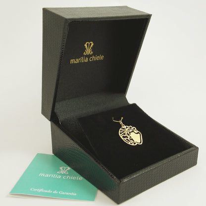 Pingente Coração e Cérebro Ouro 18k