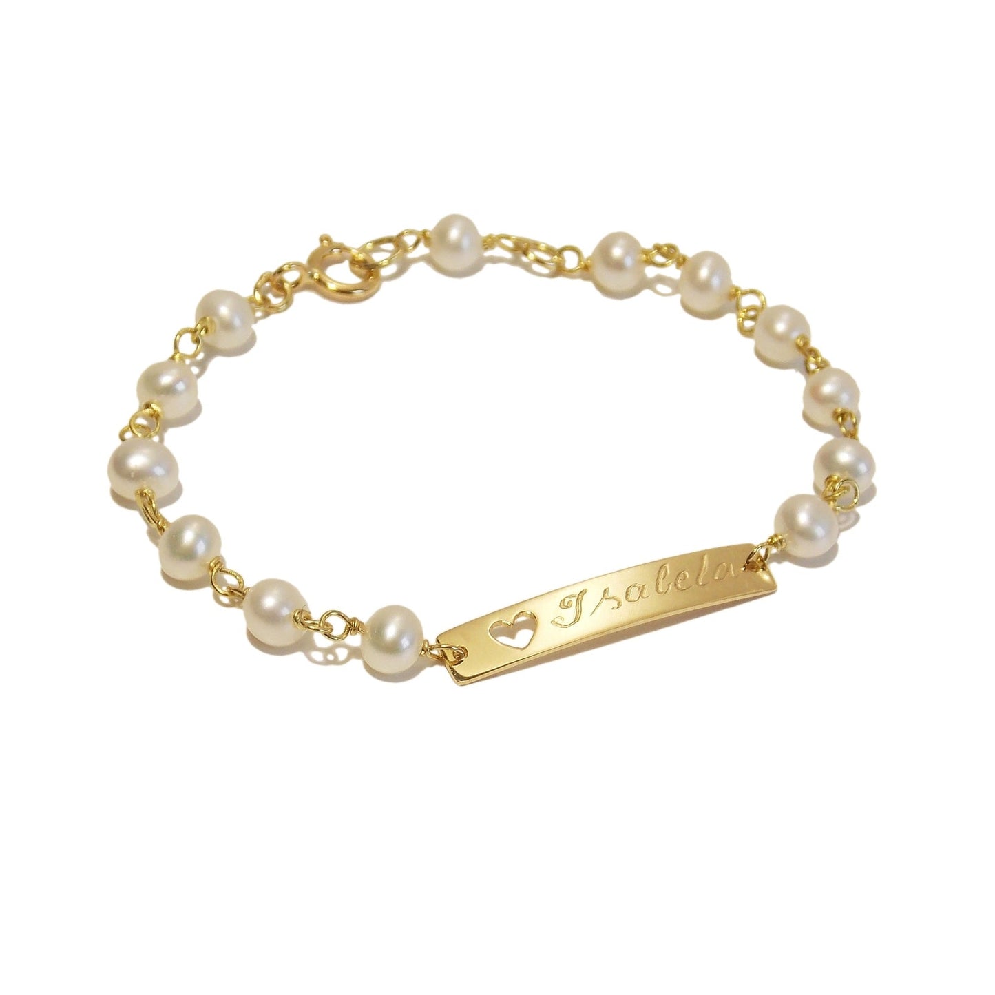 Pulseira de Ouro Bebe Melindrosa Pérolas em fundo still