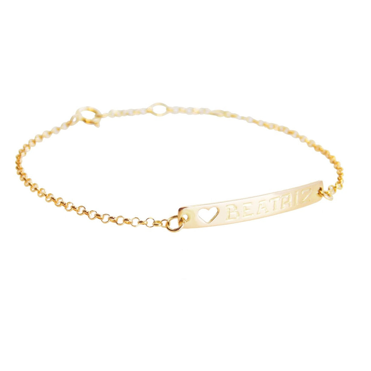 Pulseira de Ouro Bebe Melindrosa corrente Portuguesa em fundo branco