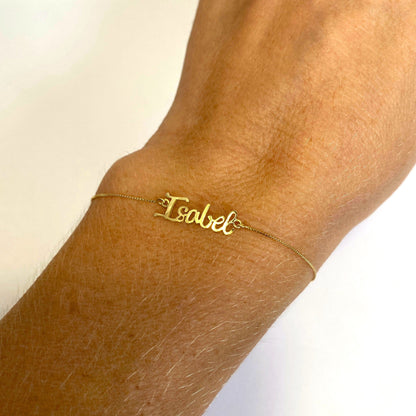 Pulseira de Ouro 18K Dois Nomes