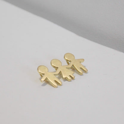 Pingente 3 Filhos de mãozinha Ouro 18k em fundo still